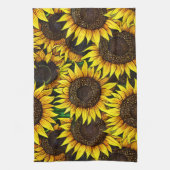 Sunny Large Sunflower Patroon Theedoek (Verticaal)