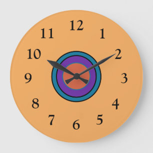 Sunny Lemon/Gold met Cerice Paars Center Grote Klok