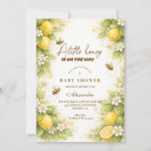 Sunny Lemon Honey Bee Baby Shower Kaart (Voorkant)
