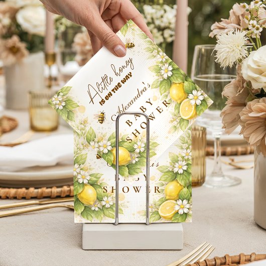 Sunny Lemon Honey Bee Baby Shower Servet