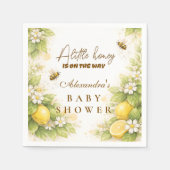 Sunny Lemon Honey Bee Baby Shower Servet (Voorkant)