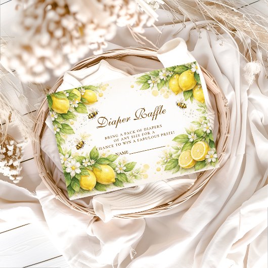 Sunny Lemon Honey Bee Diapper Raffle Informatiekaartje