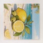 Sunny Lemon Olive Beachside Fresh Legpuzzel (Horizontaal)