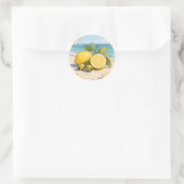 Sunny Lemon Olive Beachside Fresh Ronde Sticker (Tas)