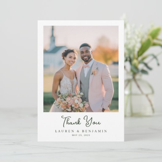 Sunny Lemon Wedding Bedankkaart (Staand voorkant)