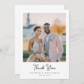 Sunny Lemon Wedding Bedankkaart (Voorkant / Achterkant)