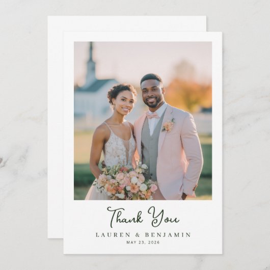 Sunny Lemon Wedding Bedankkaart (Voorkant / Achterkant)