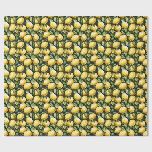 Sunny Lemon Wedding Cadeaupapier (Vlak)