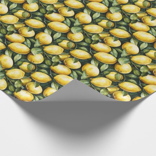 Sunny Lemon Wedding Cadeaupapier (Hoek)