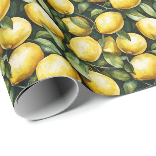 Sunny Lemon Wedding Cadeaupapier (Rol Hoek)