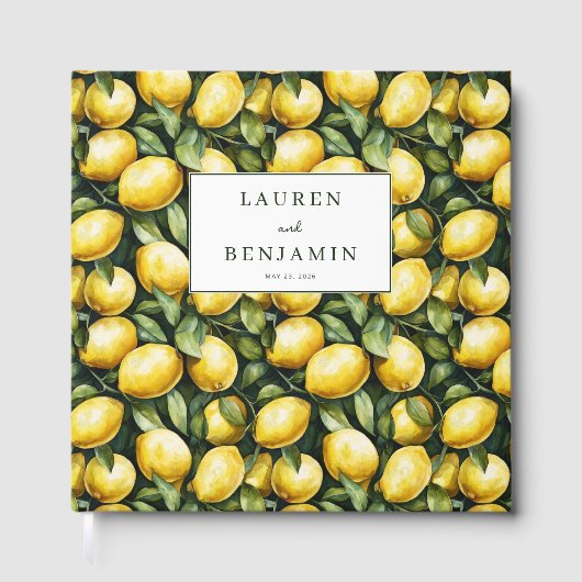 Sunny Lemon Wedding Gastenboek (Voorkant)