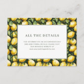 Sunny Lemon Wedding Informatiekaartje (Voorkant)