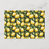 Sunny Lemon Wedding Informatiekaartje (Achterkant)