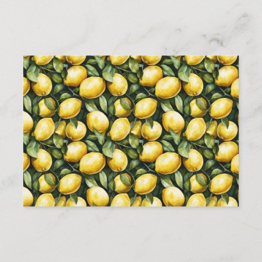 Sunny Lemon Wedding Informatiekaartje (Achterkant)