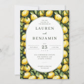 Sunny Lemon Wedding Kaart (Voorkant)