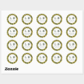 Sunny Lemon Wedding Ronde Sticker (Vel)