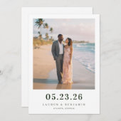 Sunny Lemon Wedding Save The Date (Voorkant / Achterkant)