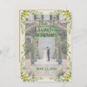 Sunny Lemon Wedding Thank You Card Bedankkaart (Voorkant / Achterkant)