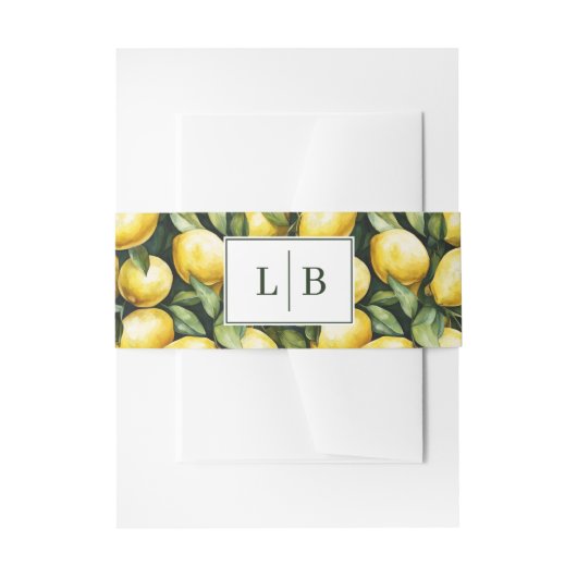 Sunny Lemon Wedding Uitnodigingen Wikkel (Voorkant Voorbeeld)