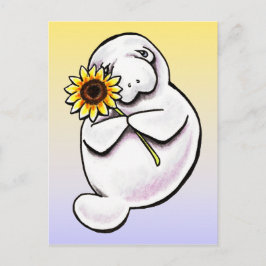 Sunny Manatee Off-Leash Art™ Briefkaart
