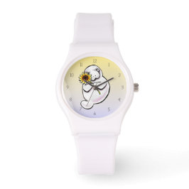 Sunny Manatee Off-Leash Art™ Horloge