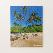 Sunny Maui Beach en Palm Trees Legpuzzel (Verticaal)