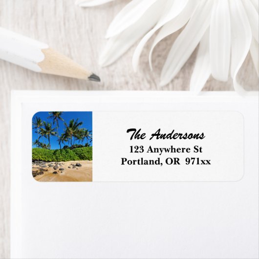 Sunny Maui Beach Etiket (Insitu)