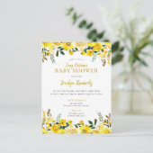 Sunny Meadow Long Distance Baby shower Invitation Feestdagenkaart (Staand voorkant)