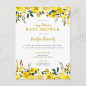 Sunny Meadow Long Distance Baby shower Invitation Feestdagenkaart (Voorkant)