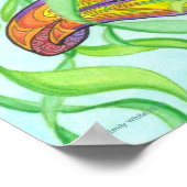 Sunny Mermaid + poster van visfantasiekunst (Hoek)