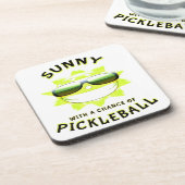 Sunny met een kans op PickleBall Bier Onderzetter (Linkerzijde)