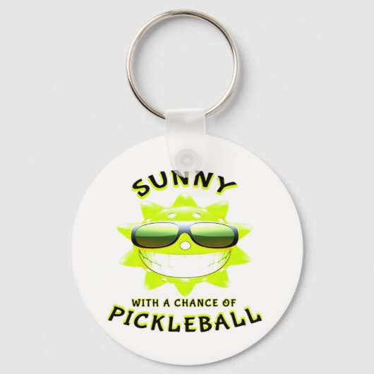 Sunny met een kans op PickleBall Sleutelhanger (Voorkant)
