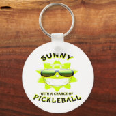 Sunny met een kans op PickleBall Sleutelhanger (Voorkant)