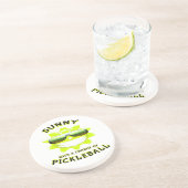 Sunny met een kans op PickleBall Zandsteen Onderzetter (Zijkant)