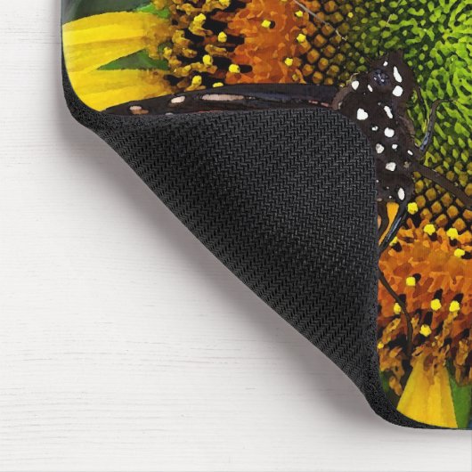 Sunny Monarch Butterfly Mousepad Muismat (Hoek)