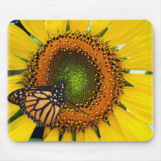 Sunny Monarch Butterfly Mousepad Muismat (Voorkant)