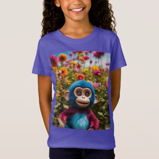 Sunny Monkey Bliss - Baby Fine Jersey T-shirt (Voorkant)