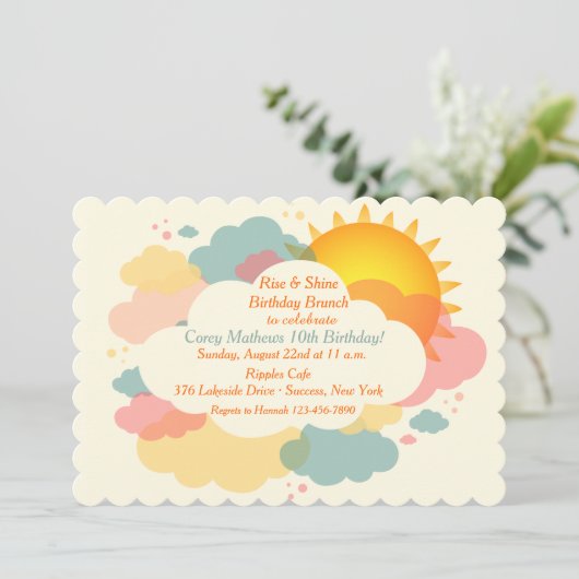 Sunny Morning Uitnodiging (Staand voorkant)