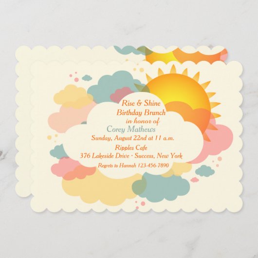Sunny Morning Uitnodiging (Voorkant / Achterkant)