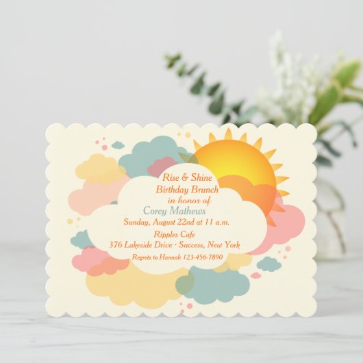Sunny Morning Uitnodiging (Staand voorkant)