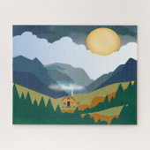 Sunny Mountain Valley Cabin Legpuzzel (Horizontaal)