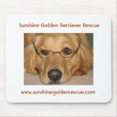Sunny Mousepad - SunshineGolden Retriever Rescue Muismat (Voorkant)