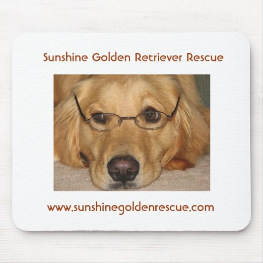 Sunny Mousepad - SunshineGolden Retriever Rescue Muismat (Voorkant)