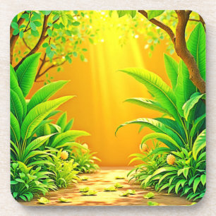 Sunny Natuur Path Art Bier Onderzetter