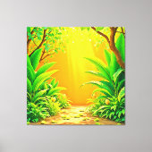 Sunny Natuur Path Art Canvas Afdruk (Voorkant)