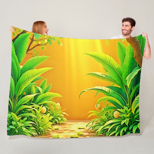 Sunny Natuur Path Art Fleece Deken (In situ)