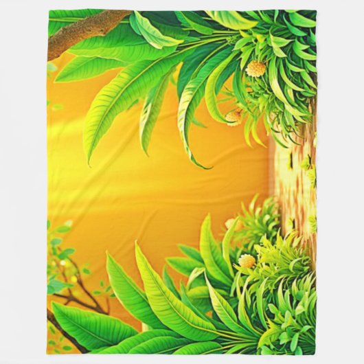 Sunny Natuur Path Art Fleece Deken (Voorkant)