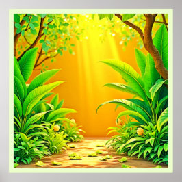 Sunny Natuur Path Art Poster