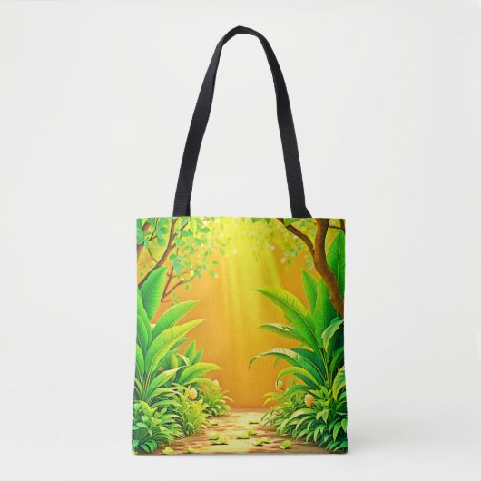 Sunny Natuur Path Art Tote Bag (Voorkant)