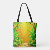 Sunny Natuur Path Art Tote Bag (Achterkant)